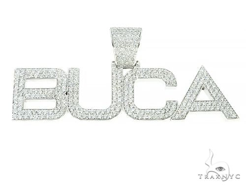 Custom Made Diamond Name Pendant 66072