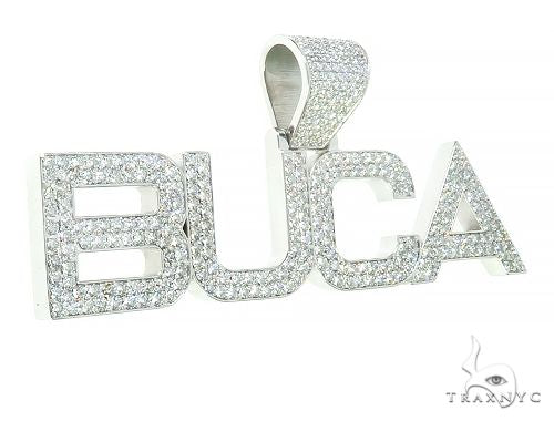 Custom Made Diamond Name Pendant 66072