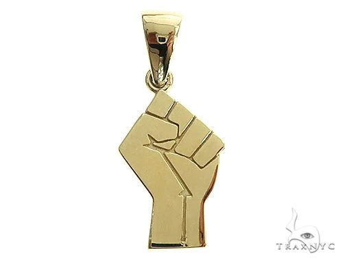 10K Gold Power Fist, BLM, Small Pendant 66332