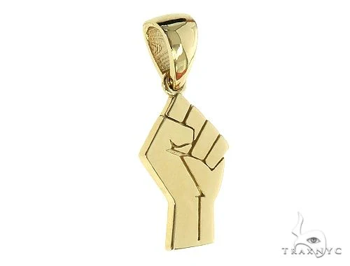 10K Gold Power Fist, BLM, Small Pendant 66332