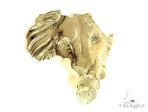 Small African Lion Face Pendant 66345