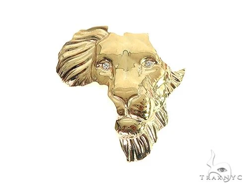 Small African Lion Face Pendant  66348