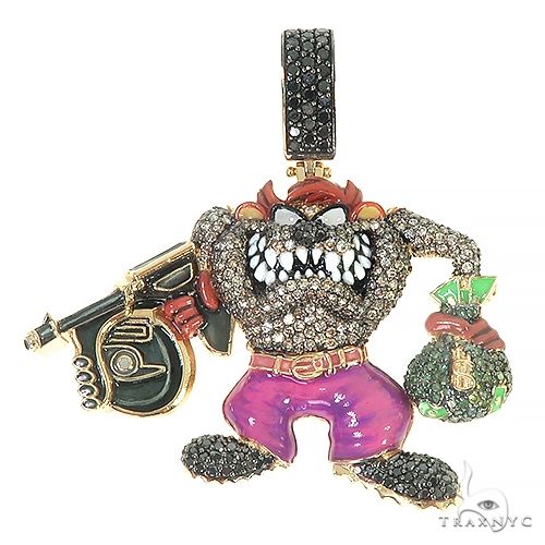 Custom Made Tasmanian Devil Diamond Pendant 66387