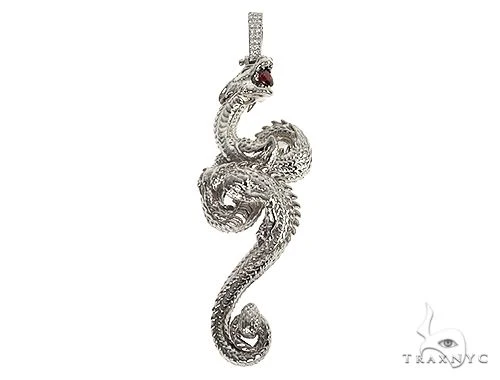 .925 Silver Fully 3D Dragon Pendant 66460