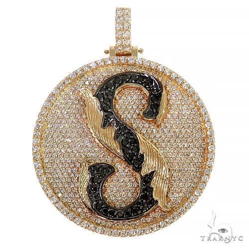 Custom Made 'S' Round Diamond Pendant 66634