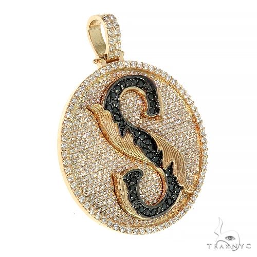 Custom Made 'S' Round Diamond Pendant 66634