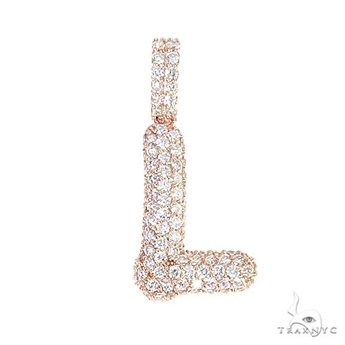 Custom Made Bubble Letter Diamond Pendant 67090