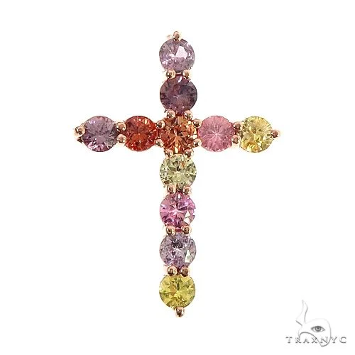Jesse Cakes Sapphire Cross Pendant 67148