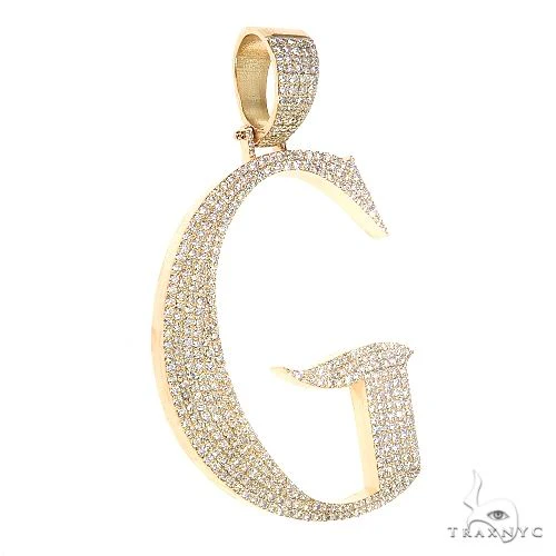 Custom Made Initial 'G' Diamond Pendant 67183