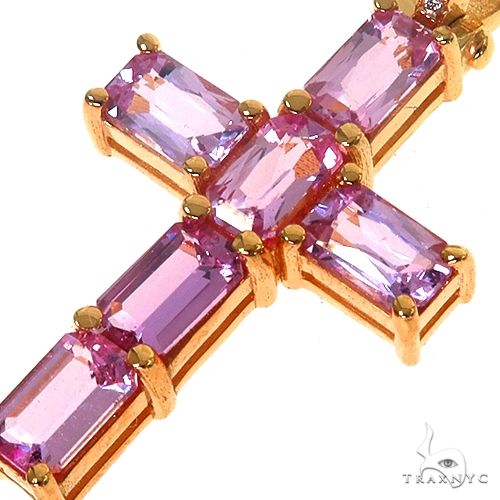 8597-pink-emerald-cut-sapphire-cross-pendant-67459-3.jpg Pink Emerald Cut Sapphire Cross Pendant 67459