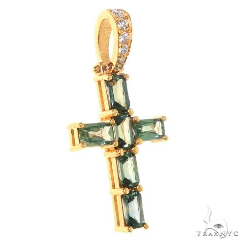 Green Sapphire Cross Pendant 67461
