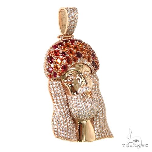 Kindle Fire Jesus Sapphire Crown Diamond Pendant 67463