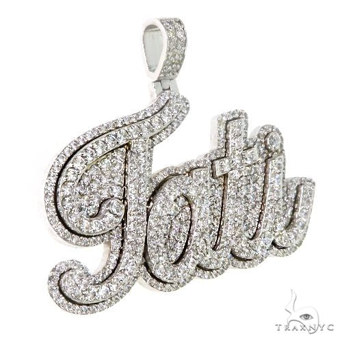 Custom Made Diamond Name Pendant 67502