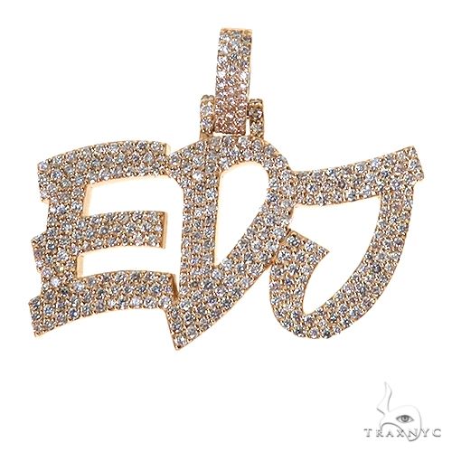 Custom Made 'EDJ' Diamond Pendant 67596