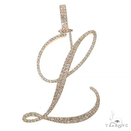 14K Gold Initial Diamond Pendant 67601
