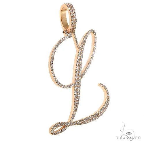 14K Gold Initial Diamond Pendant 67601