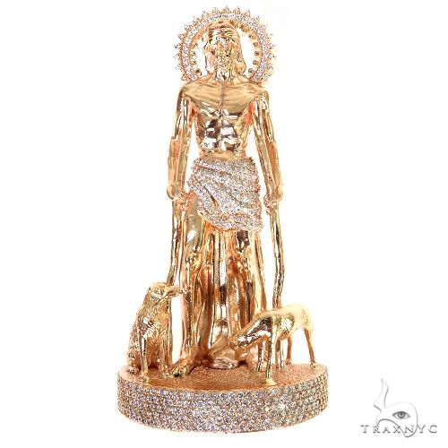 Large St. Lazarus Diamond Pendant 67699