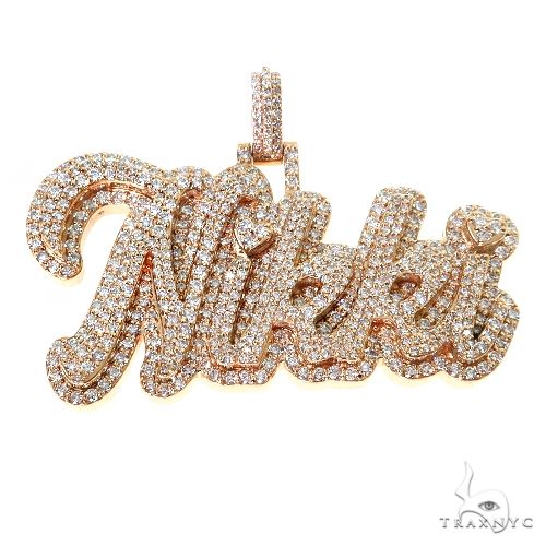 Custom Made Diamond Name Pendant 67662