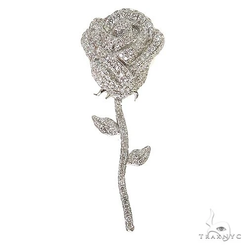 Custom Made Diamond Rose Pendant 67714