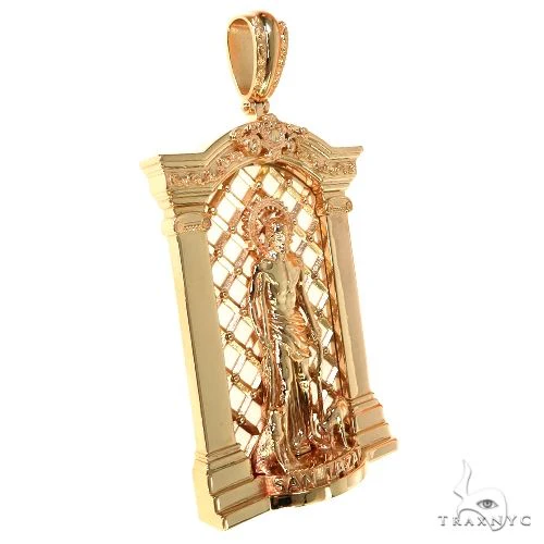 14K Gold St. Lazarus Frame Pendant 67747