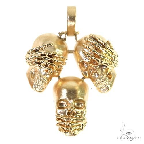 See No Evil, Hear No Evil, Speak No Evil Skull Pendant 67761