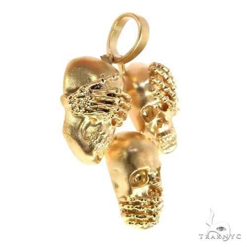 See No Evil, Hear No Evil, Speak No Evil Skull Pendant 67761