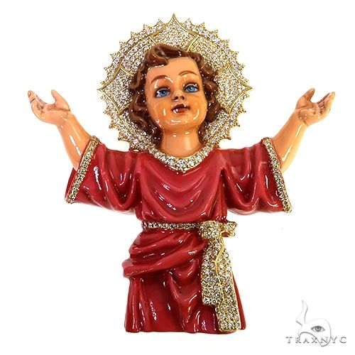 Custom Made Nino Divino Enameled Diamond Jesus Pendant 67945