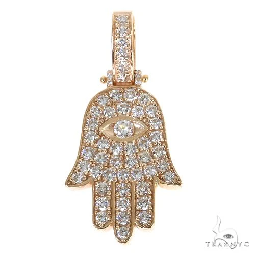 14K Gold Hamsa Diamond Pendant 67952