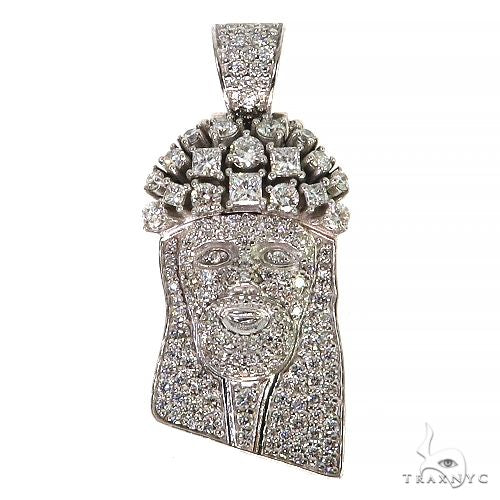 Mini Jesus Head Diamonds on The Crown Pendant 67979