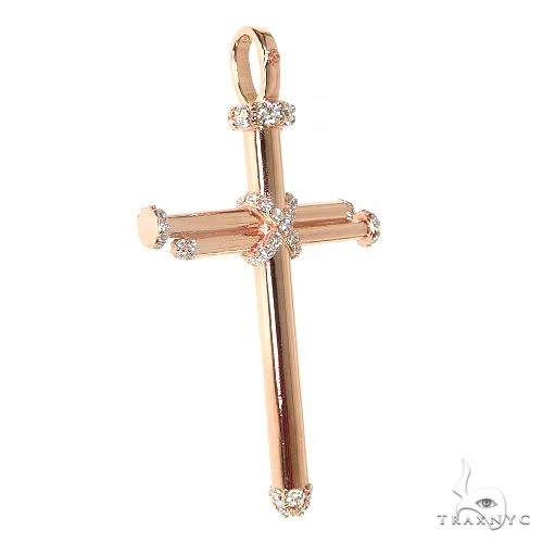 14K Gold Nail Cross Pendant 68043