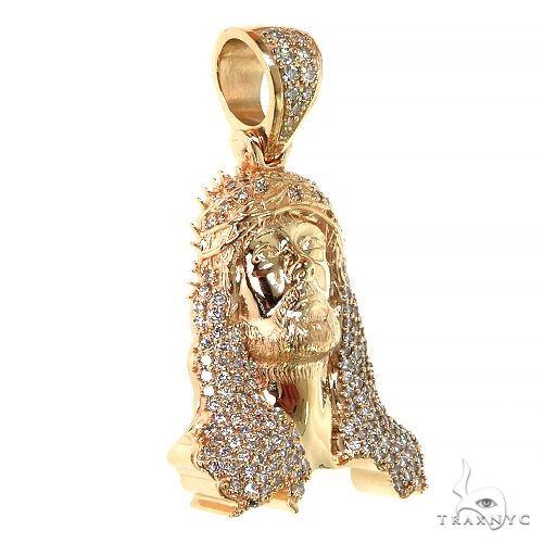 TraxNYC Passion Jesus Head Diamond Pendant 68577