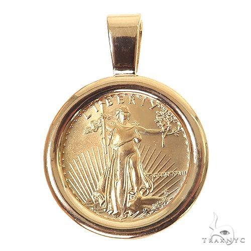Plain Frame 1/4 Oz Liberty Coin Pendant 68521