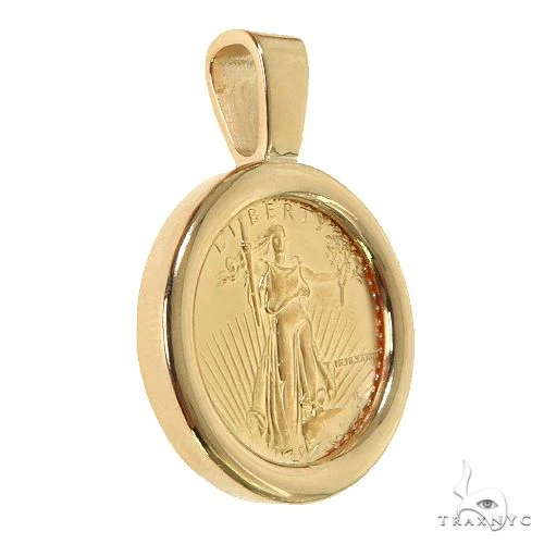Plain Frame 1/4 Oz Liberty Coin Pendant 68521