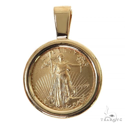Plain Frame 1/10 Oz Liberty Coin Pendant 68520