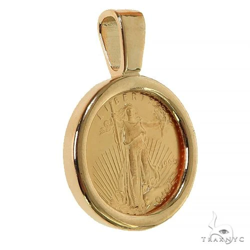Plain Frame 1/10 Oz Liberty Coin Pendant 68520