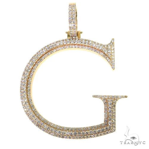 Custom Made Diamond Initial Pendant 68254