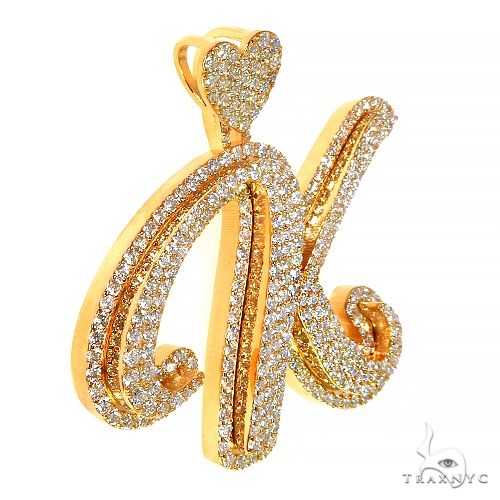 Custom Made Diamond Initial Pendant 68188