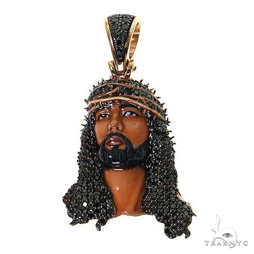 Black Passion Diamond Jesus Pendant 68603