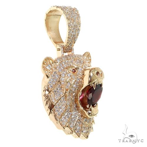 Grizzly Bear Garnet Diamond Pendant 68708