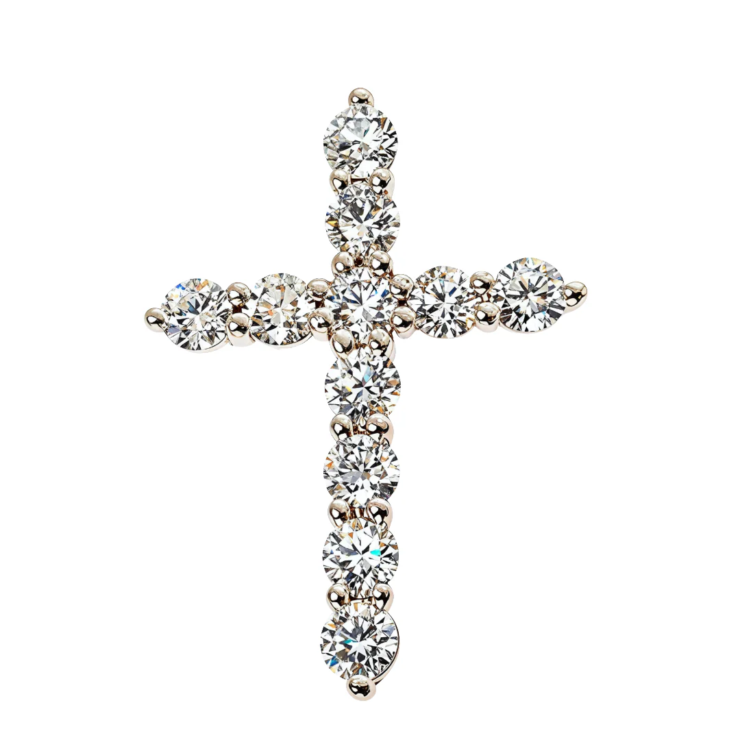 15 Pointer Diamond Cross Pendant (Lab) 68717