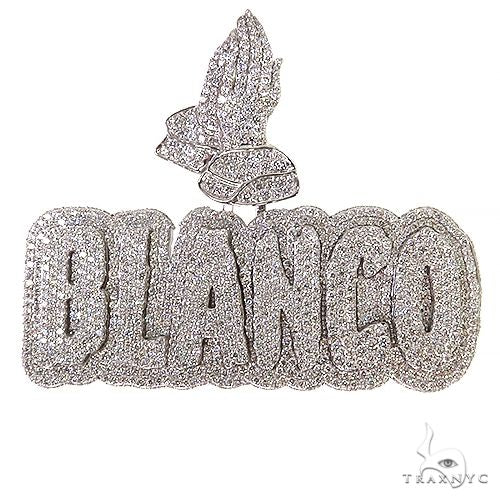 Custom Made Diamond Name Logo Pendant 68718