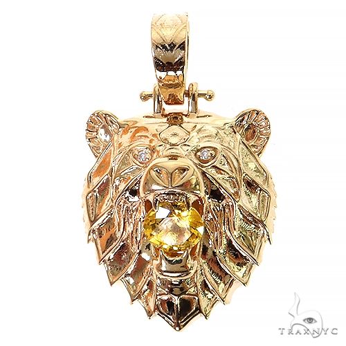 14K Gold Grizzly Bear Pendant 68745
