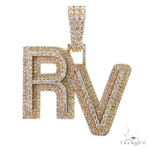 'RV' Initial Diamond Pendant 68753