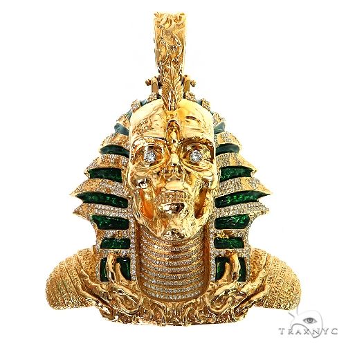 Zombie Skeleton Pharaoh Head Pendant 68805