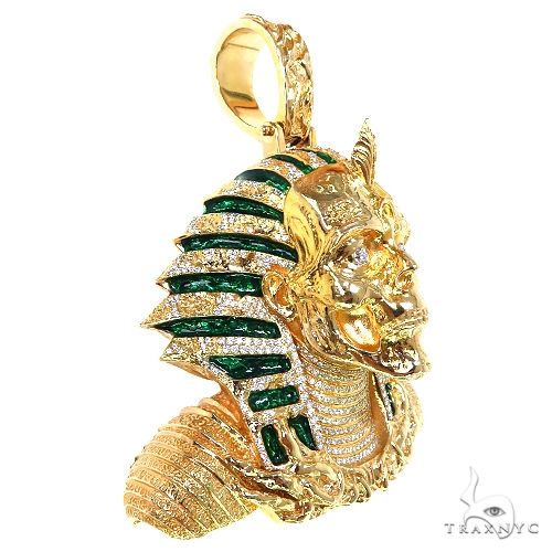 Zombie Skeleton Pharaoh Head Pendant 68805