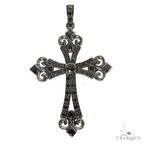 Black Diamond Gothic Celestial Cross Pendant 68845