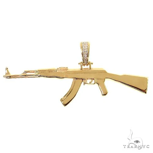 14K Gold AK-47 Pendant 68874
