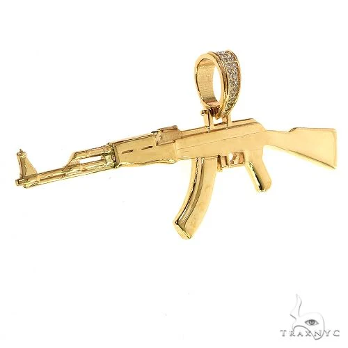14K Gold AK-47 Pendant 68874