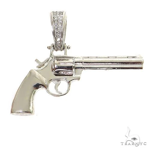 .925 Silver Revolver Pendant 68876