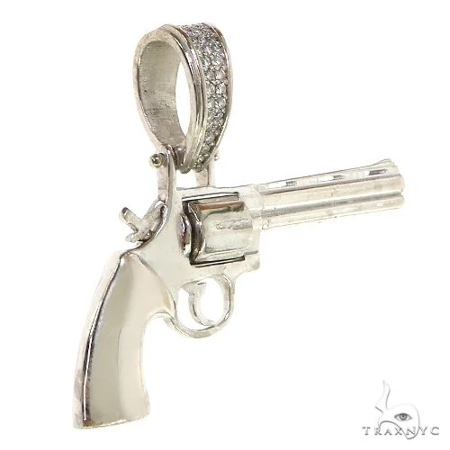 .925 Silver Revolver Pendant 68876